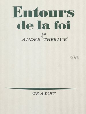 cover image of Entours de la foi